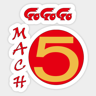 Mach 5 GoGoGo Speed Racer! Sticker